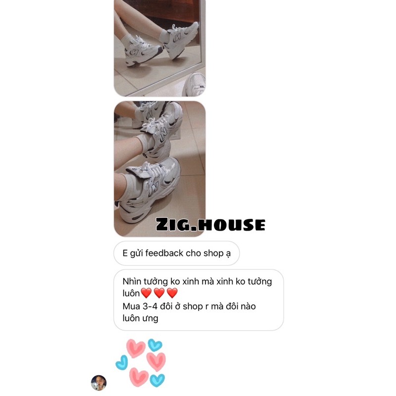 Giày New B 530 Trắng Xám | BigBuy360 - bigbuy360.vn