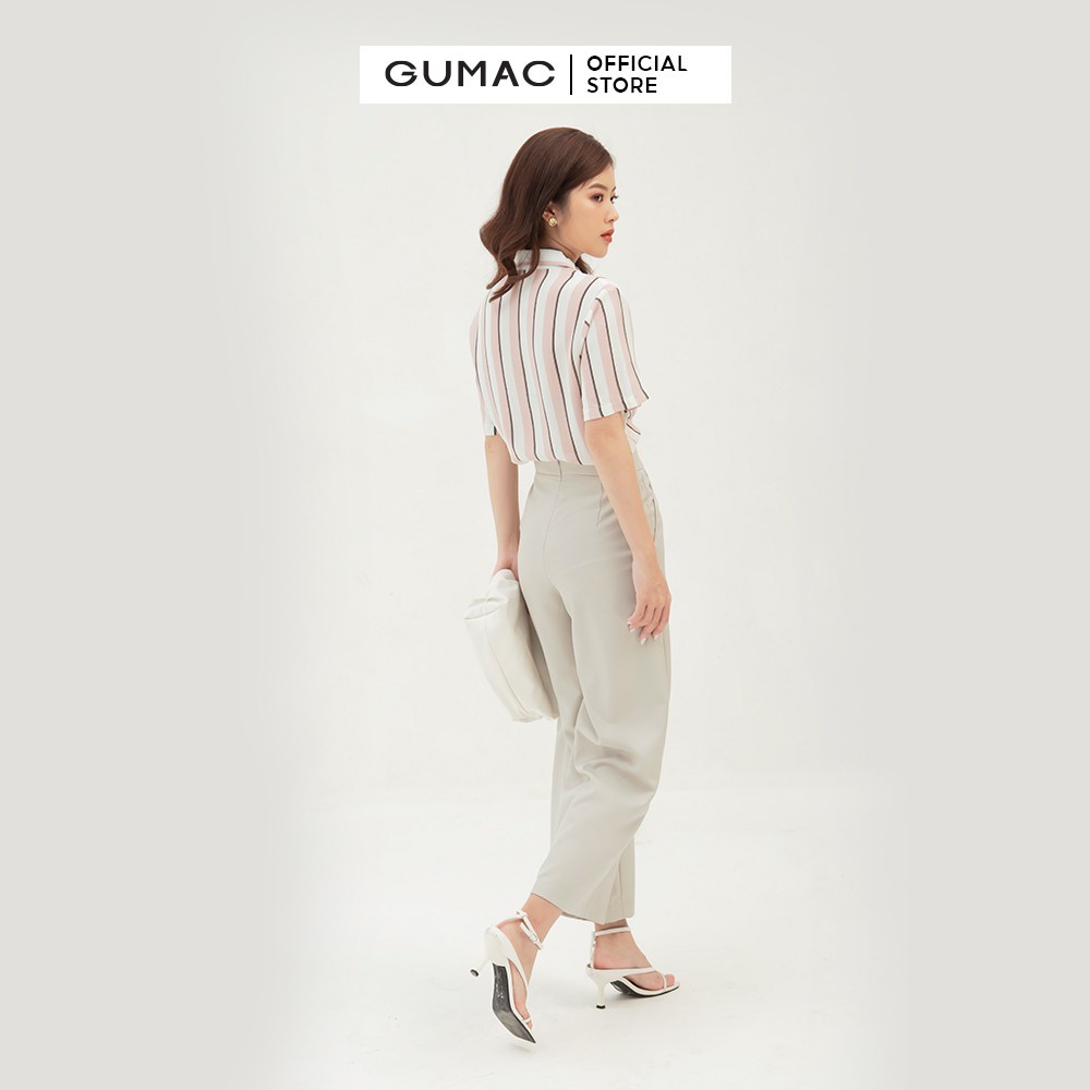 Quần tây nữ ống rộng cơ bản GUMAC đồ công sở thanh lịch, sang trọng QB306