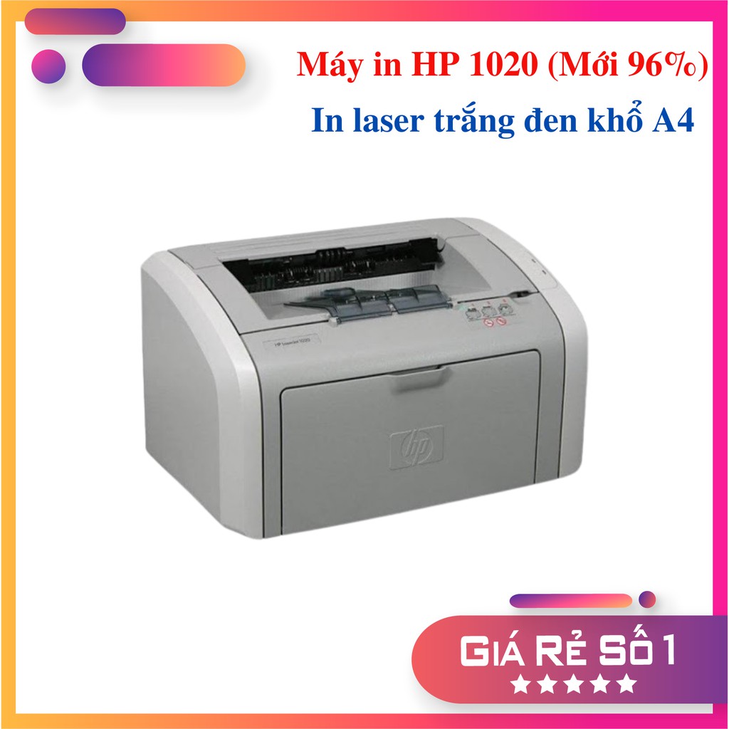 MÁY IN LASER TRẮNG ĐEN HP 1020 (MỚI 90%) - IN TRẮNG ĐEN A4 - ĐƠN CHỨC NĂNG - TẶNG HỘP MỰC MỚI - BẢO HÀNH 3 THÁNG