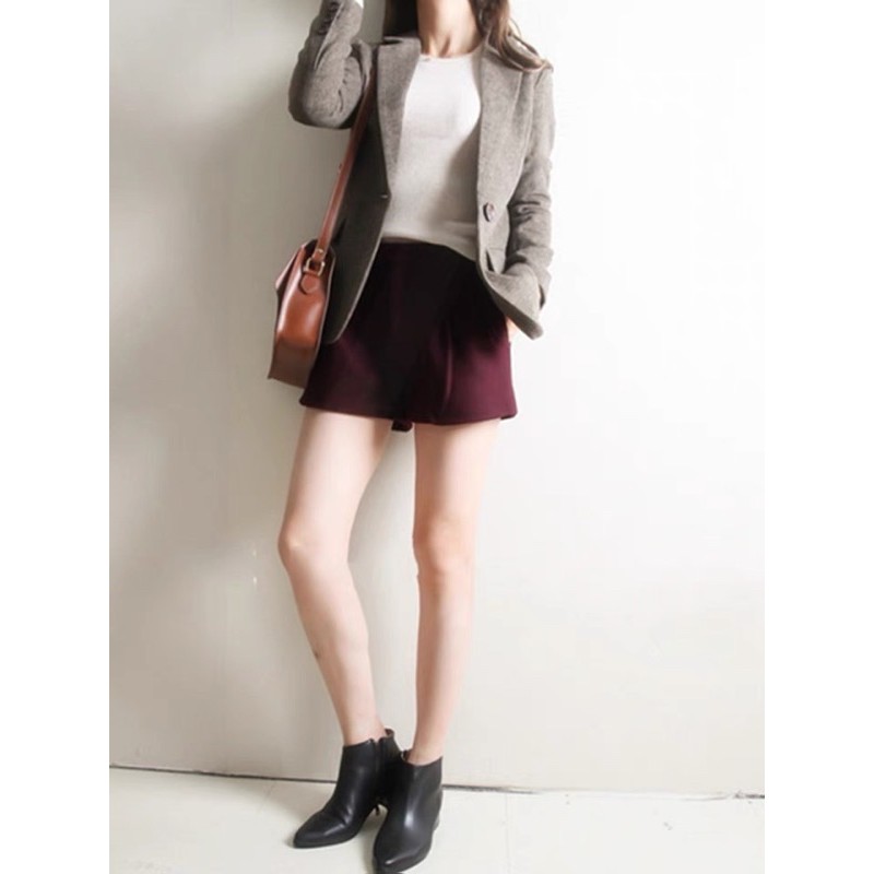 2022 Áo Vest Blazer Cao Cấp Dài Tay 2 Lớp Đen - Sọc caro