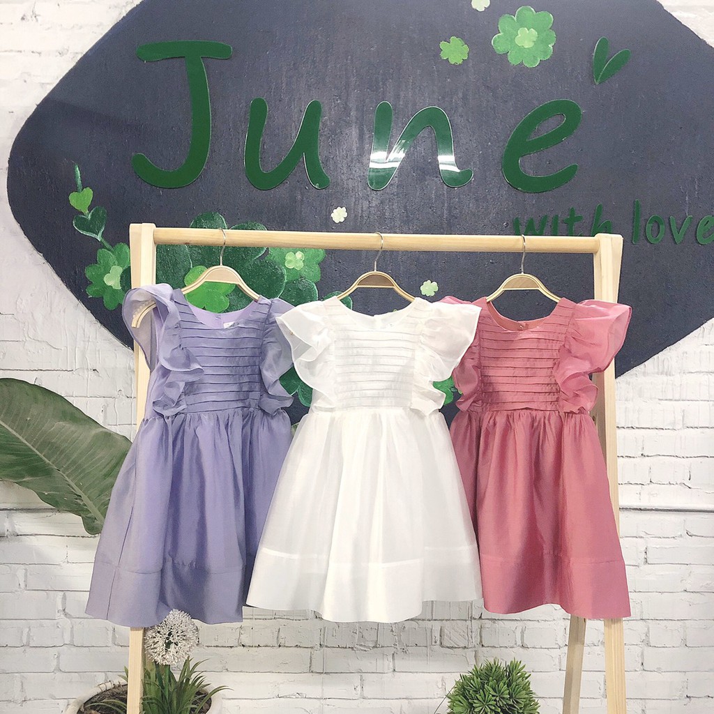 [BAO ĐỔI TRẢ] Váy tơ 6 màu June, bé gái [FREESHIP] vải tơ xịn sò, 6 màu cực phẩm, form xinh xắn