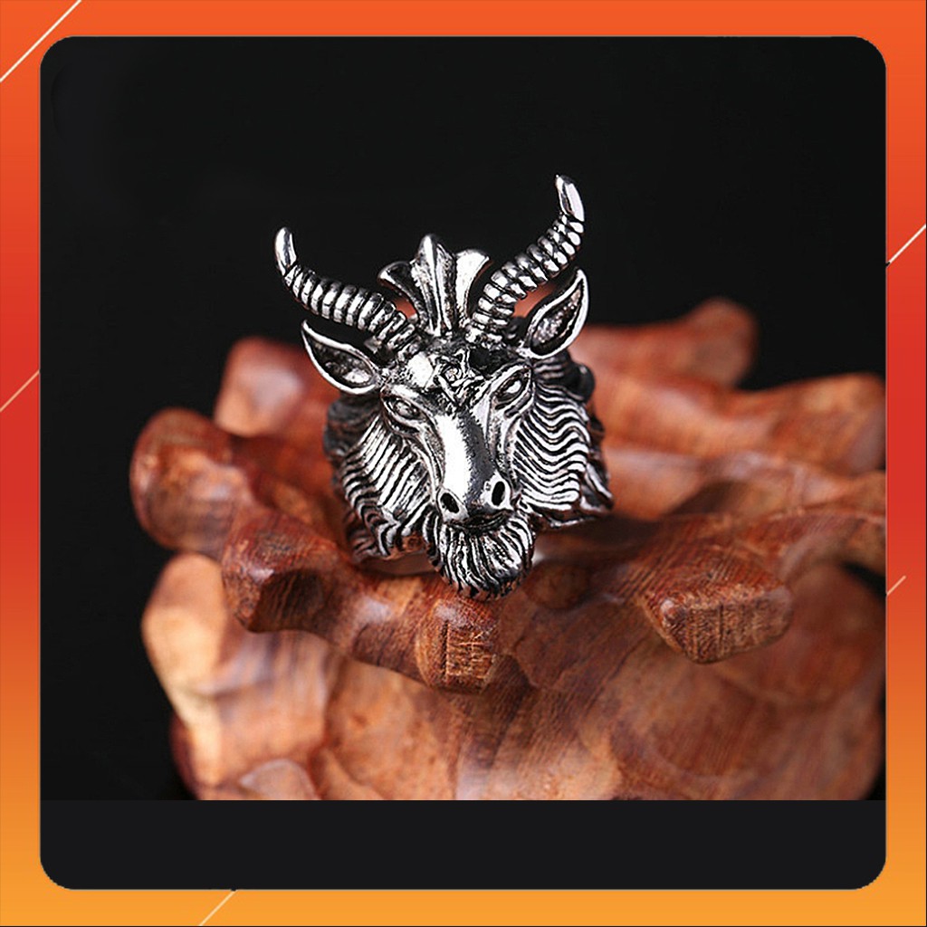 Nhẫn Nam Titan Mặt Dê  [FREE SHIP]