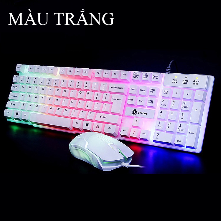 Bộ bàn phím gaming GTX300 phím giả cơ led siêu đẹp chuyên chơi game, văn phòng cho máy tính, 10 triệu click - k1316