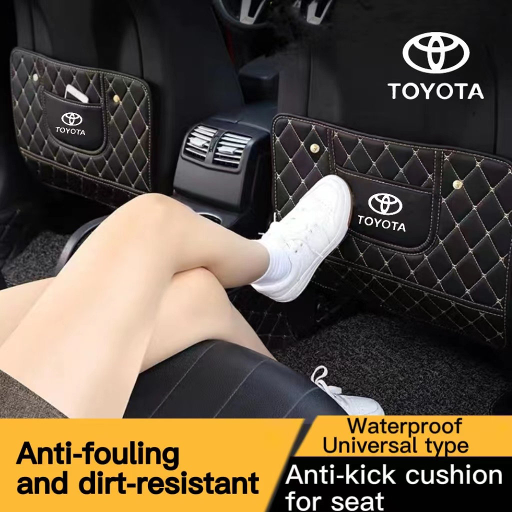 Đệm Da PU Lót Ghế Ngồi Xe Hơi Toyota Vios Yaris Altis Camry Avanza Chống Thấm Nước Chống Bụi Kèm Túi Đựng