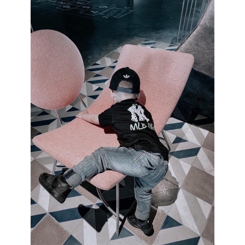 Áo thun tay lỡ unisex hàn quốc MLB NEW YORK LIKE  cho bé ,Samyy_vn