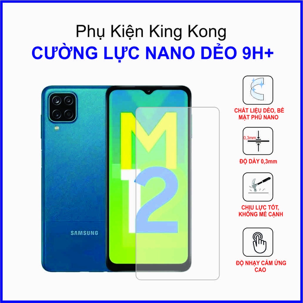 Dán cường lực Samsung Galaxy M12 cường lực nano dẻo 9H+