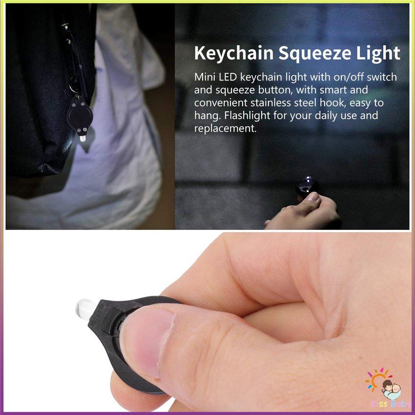 Mini Keychain Đèn pin Di động Bóp Ánh sáng LED Micro Torch Ánh sáng ngoài trời [9/3]