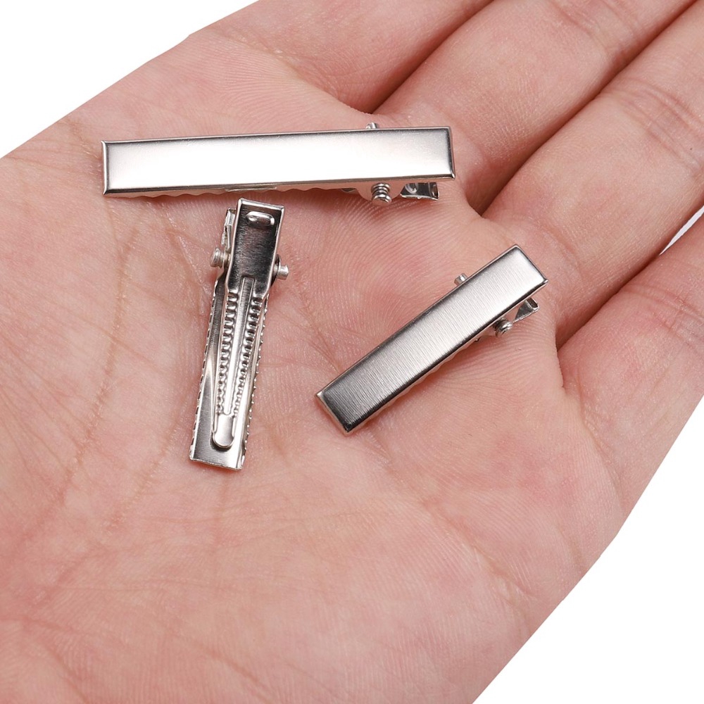 Set 20 kẹp tóc cá sấu ST.KUNKKA 30/ 40/ 45/ 55mm có răng dùng cho tự làm kẹp tóc