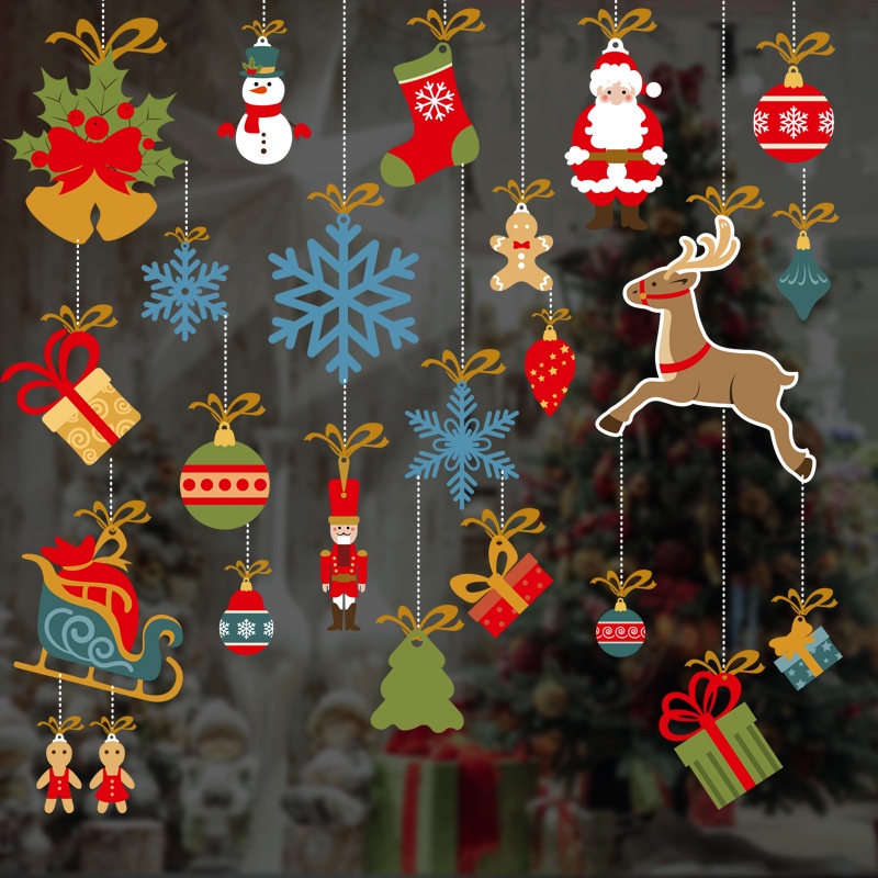 Tranh Decal Dán Kính Trang Trí Cây Thông Giáng Sinh Merry Christmas 06 DOKEY99