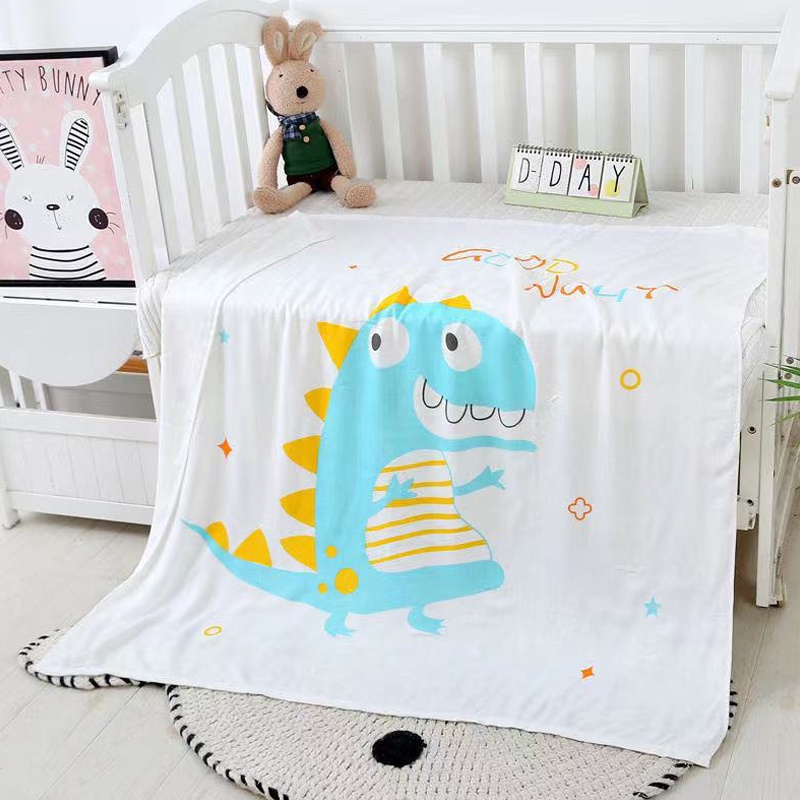 Chăn lụa cho bé 2 lớp cotton tre Pukid 110x120cm