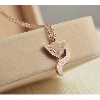 Dây chuyền titan con cáo 14k