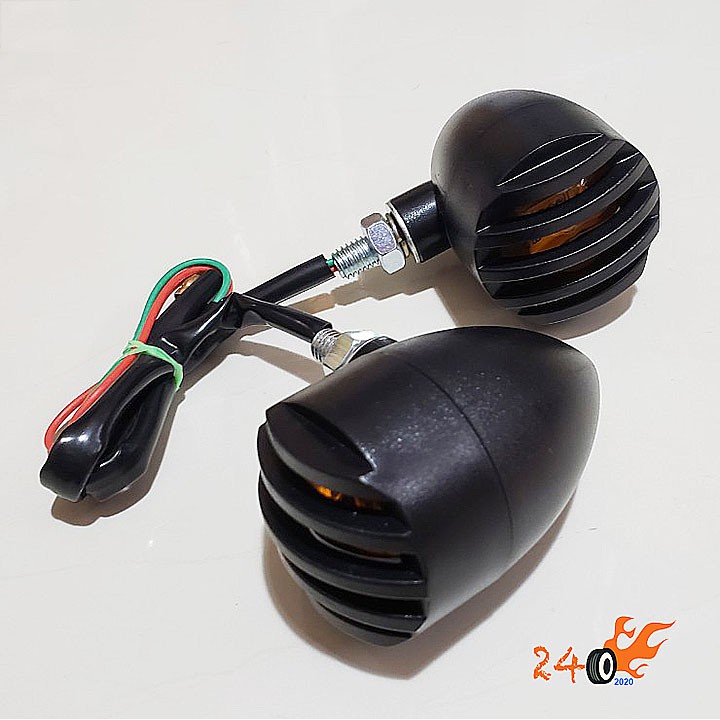 XI NHAN CHO XE MOTO SỌC NHỰA ĐEN ABS