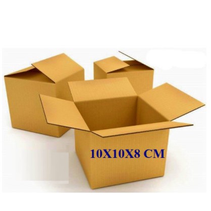 Combo 100 Thùng Carton Size 10x10x8 cm Đóng Gói Hàng Hóa Mỹ Phẩm Nhỏ Gọn