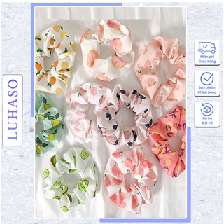Dây buộc tóc scrunchies hàn quốc cu te nơ luhaso bt 01