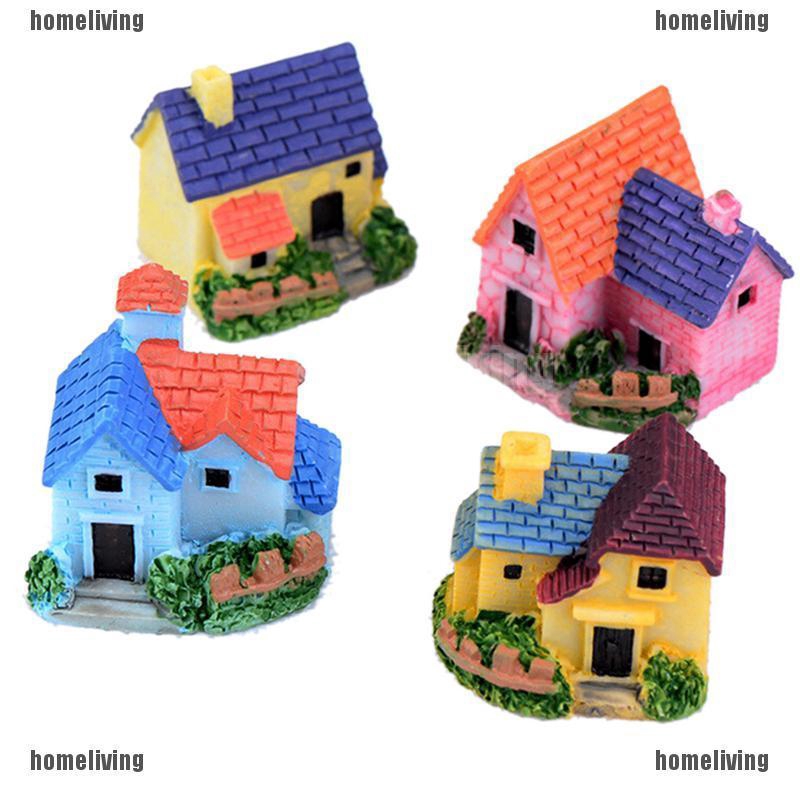 Mô Hình Ngôi Nhà Nhỏ Bằng Nhựa Resin Trang Trí Tiểu Cảnh DIY