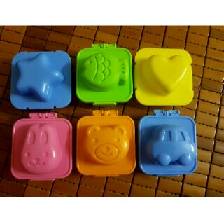 Set 6 khuôn dập nhựa bento ép cơm, làm bánh