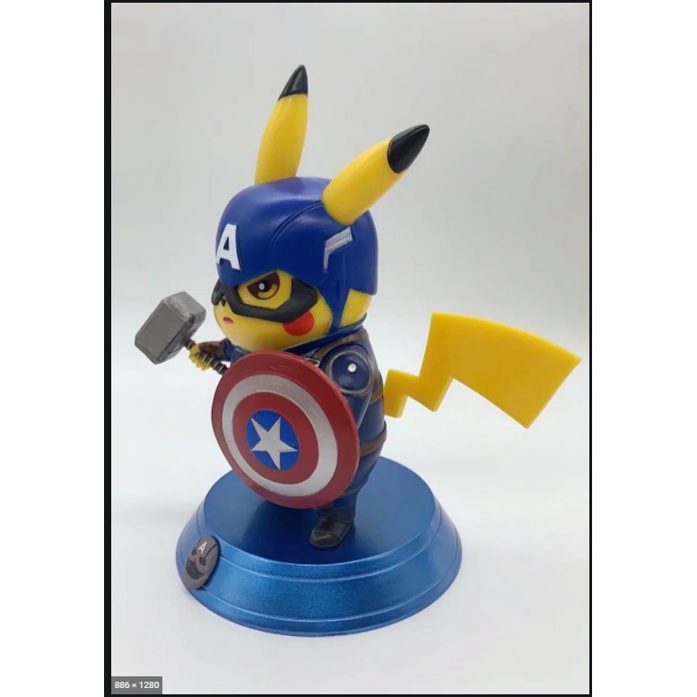 (Hết hàng) Mô hình pokeqon Pikachiu captain size 18Cm