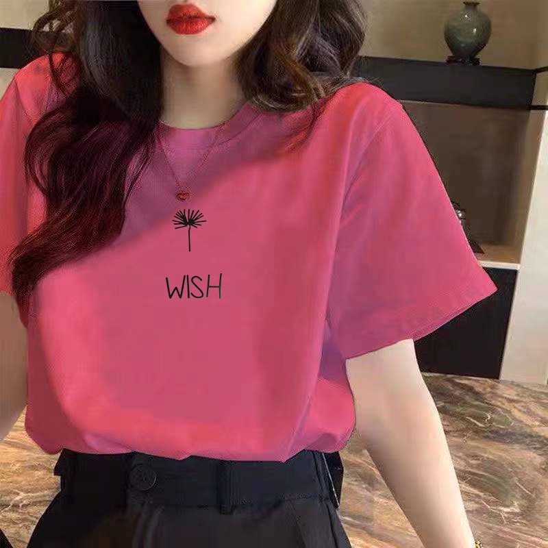 Korean version of loose fashion print trend short-sleeved T-shirt woman