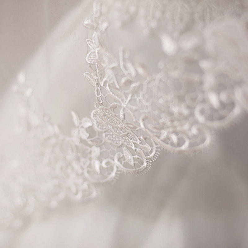 Mạng Che Mặt Cho Cô Dâu 1 Lớp Bằng Vải Tuyn Dài 300cm