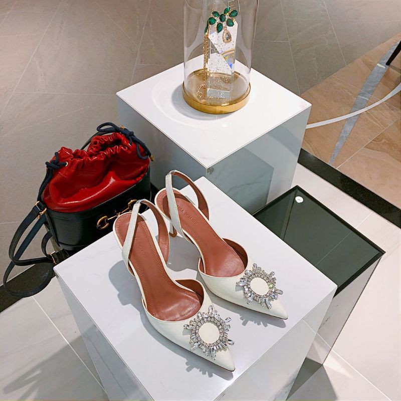 Cao gót amina muaddi da tpu 6.5Cm