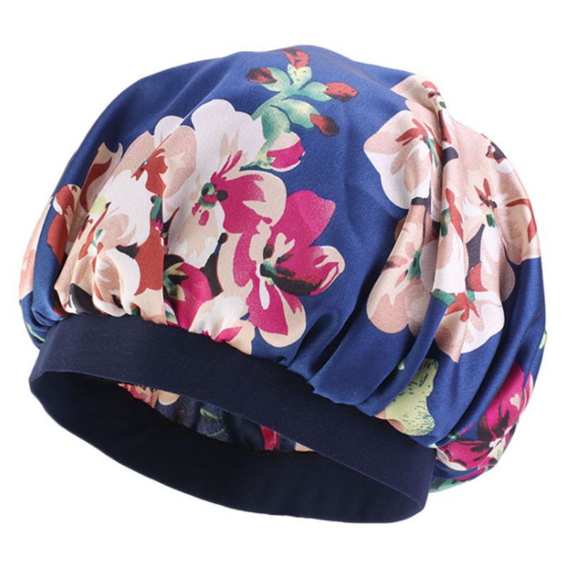 Mũ trùm đầu họa tiết hoa nhiều màu phong cách vintage