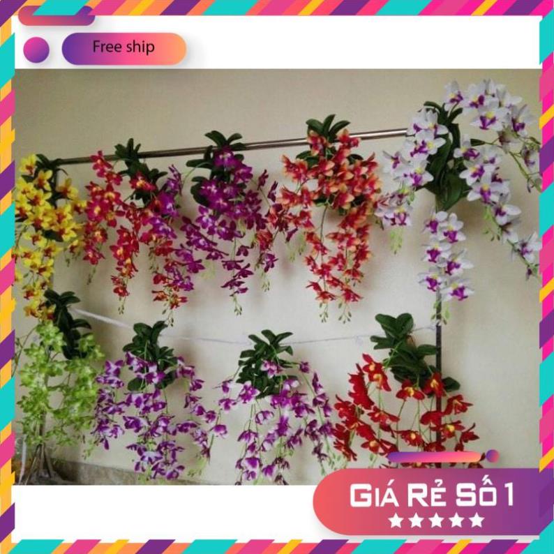 Giò lan sao nữ 7 nhánh treo tường_hoa giả treo tường, trang trí Art flower