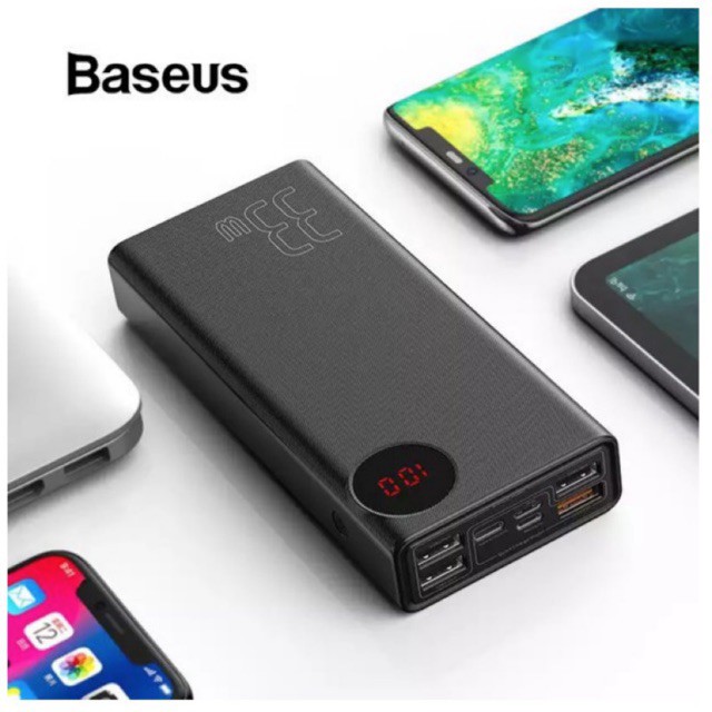 Pin dự phòng sạc nhanh Baseus Mulight PD/QC 3.0 Quick Charge 20,000mAh/30,000mAh cho Smartphone/ Tablet/ Macbook