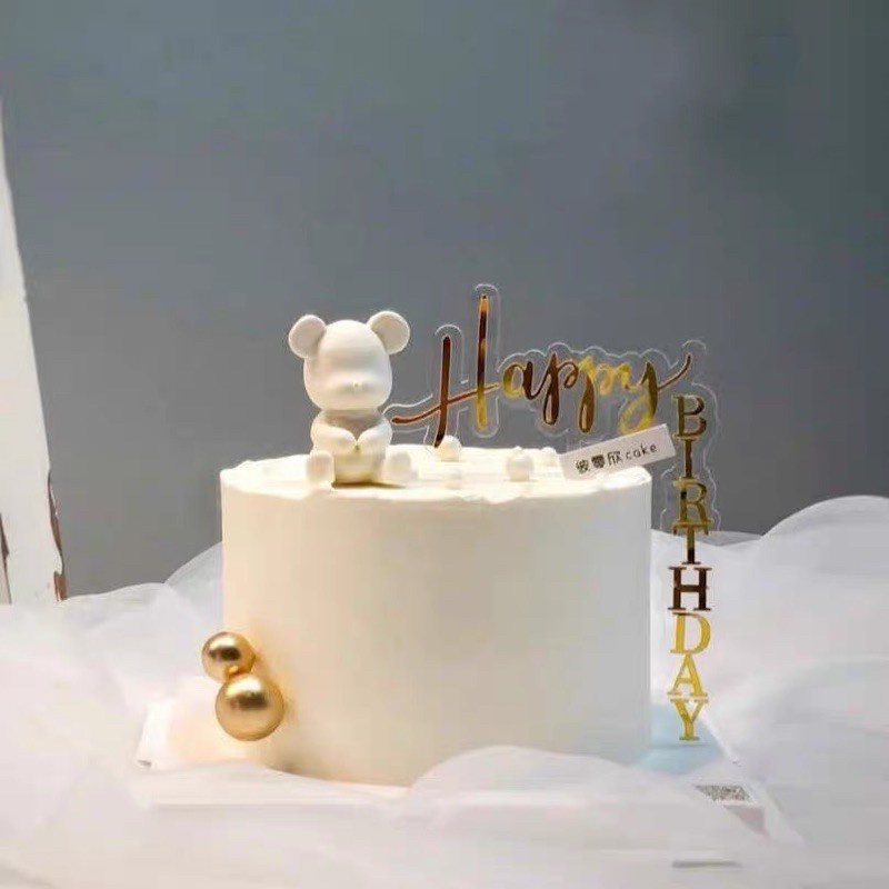 Thẻ Treo Trang Trí Bánh Kem Bằng acrylic Hình Chữ Nhật Tiện Dụng