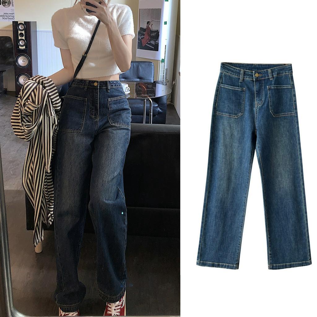Quần jean suông 2 túi trước mã 254
