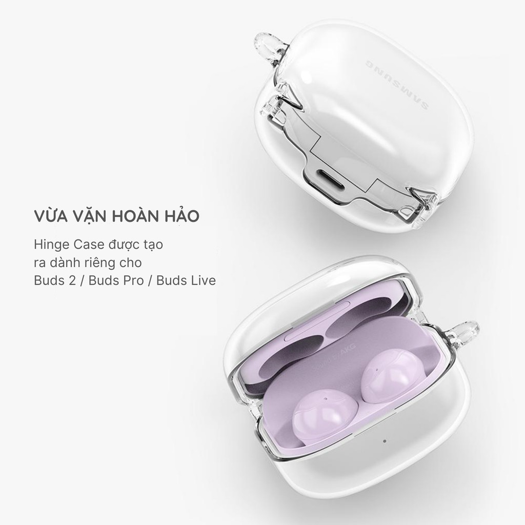Case ốp cho Samsung Buds Live / Buds Pro / Buds 2 / Buds 2 Pro - Hinge Case - Hãng RINGKE