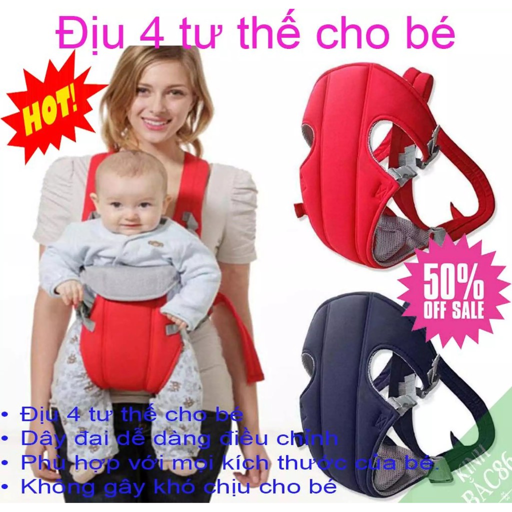 Địu Em Bé 4 Tư Thế Baby cho bé từ 4-12 tháng Chất liệu cao cấp Thiết kế chuyên nghiệp