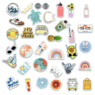 Bộ 35 miếng dán hình graffiti hoạt họa độc đáo