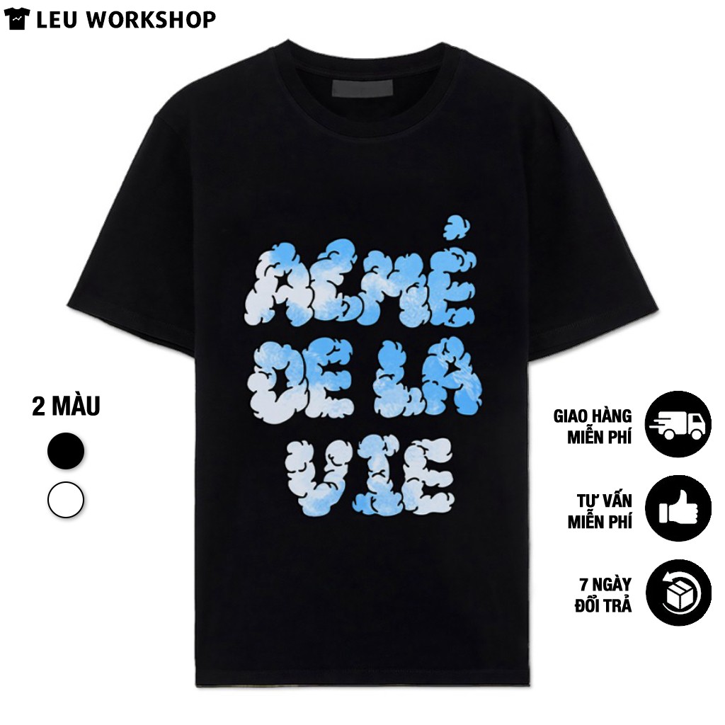 Áo thun unisex ngắn tay không cổ ADLV Rainbow Cloud - Bộ sưu tập áo phông adlv cầu vồng thời trang cá tính