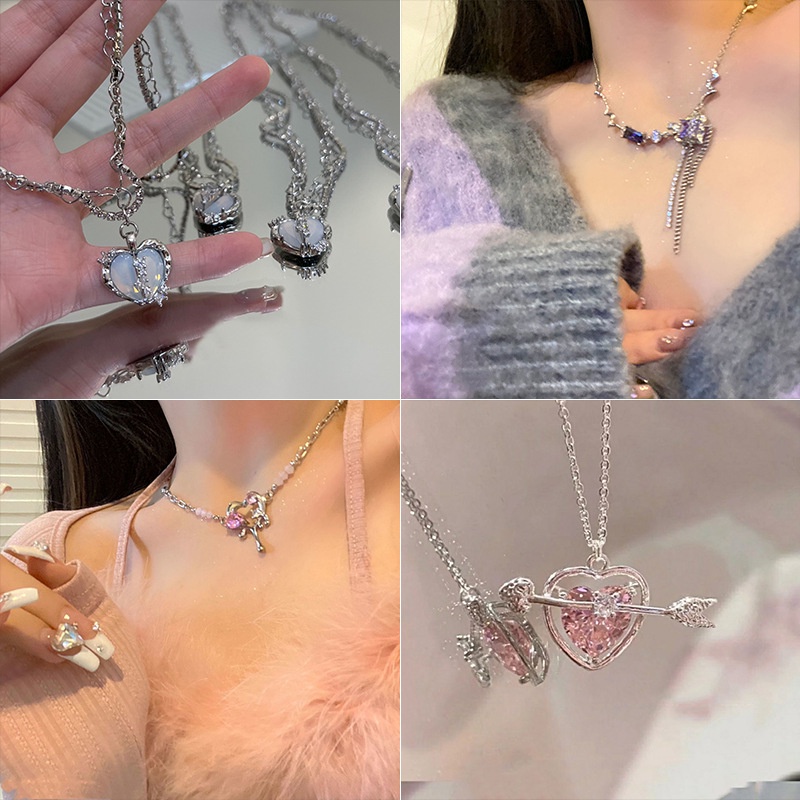 Vòng cổ Xương Quai Xanh Đính Ngọc Trai Phong Cách Nhật Hàn Sang Trọng Thời Trang