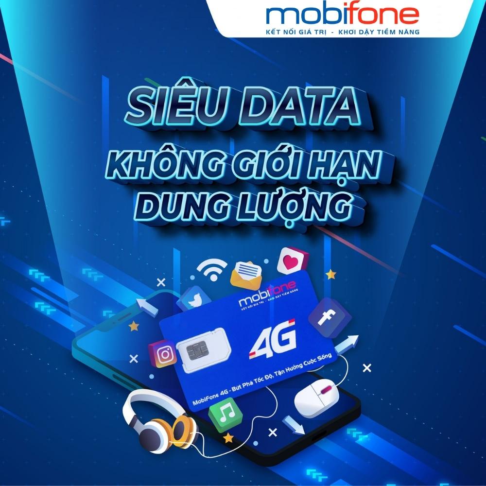 Sim 4G Mobifone 6FD50 tốc độ cao ( 4G/ngày) trọn gói 6 tháng không cần nạp bảo hành 12 tháng