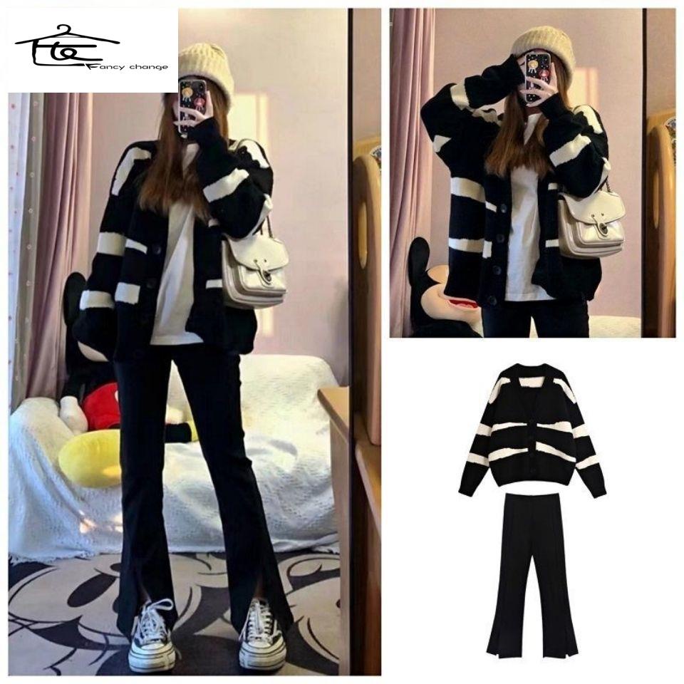 Hàng Có Sẵn Bán Chạy~ Áo Sweater Dệt Kim Phong Cách Mùa Xuân Cá Tính Phong Cách Lười Biếng 2022 Cho Nữ