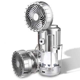 Đèn Kèm Quạt Sạc Năng Lượng Mặt Trời 3in1