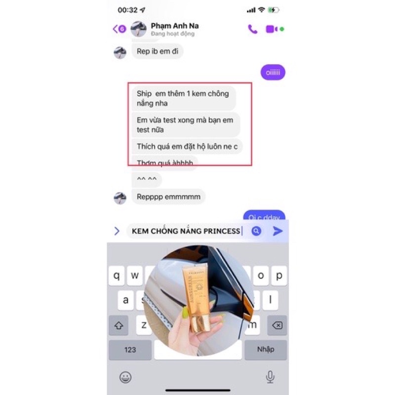 KEM CHỐNG NẮNG LPRINCESS