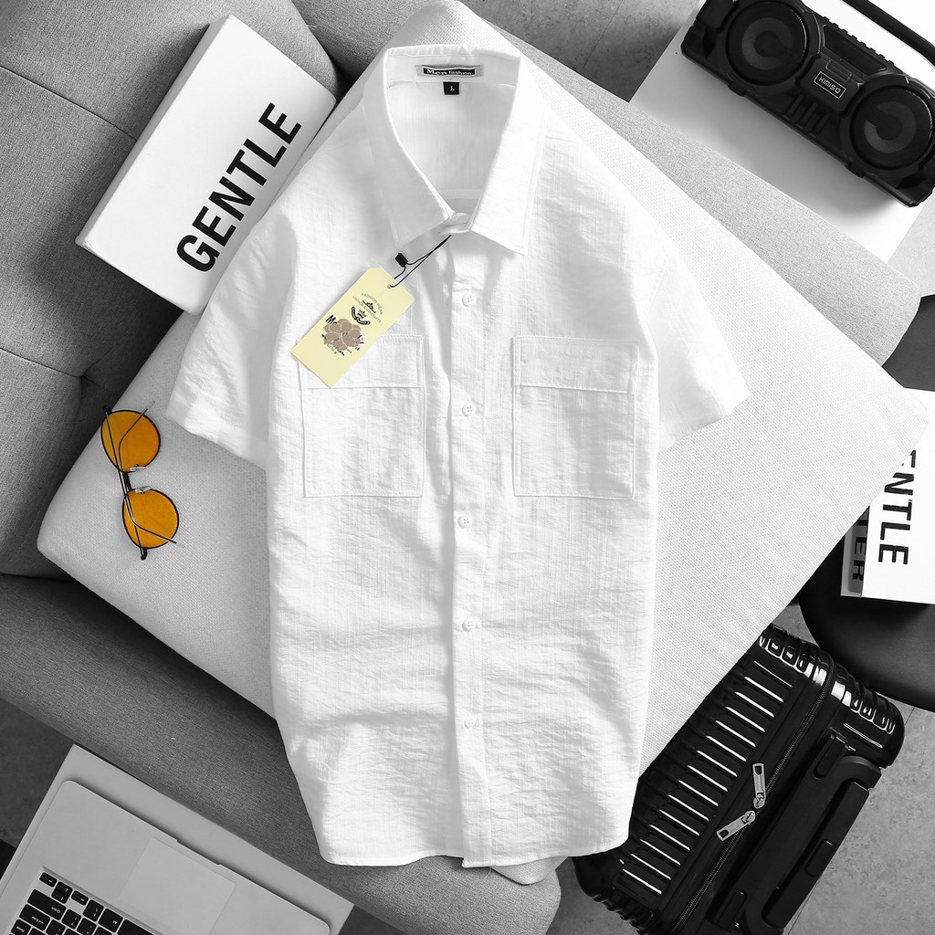 Áo sơ mi Nam ngắn tay với chất đủi mịn mát cao cấp, nhiều màu sắc trẻ trung - Hot trend | BigBuy360 - bigbuy360.vn