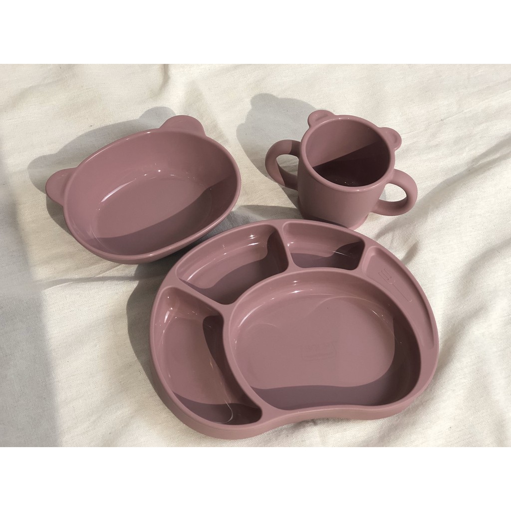 Khay ăn Modui/Bluemama Silicone, made in Korea, dày dặn, chịu nhiệt tốt
