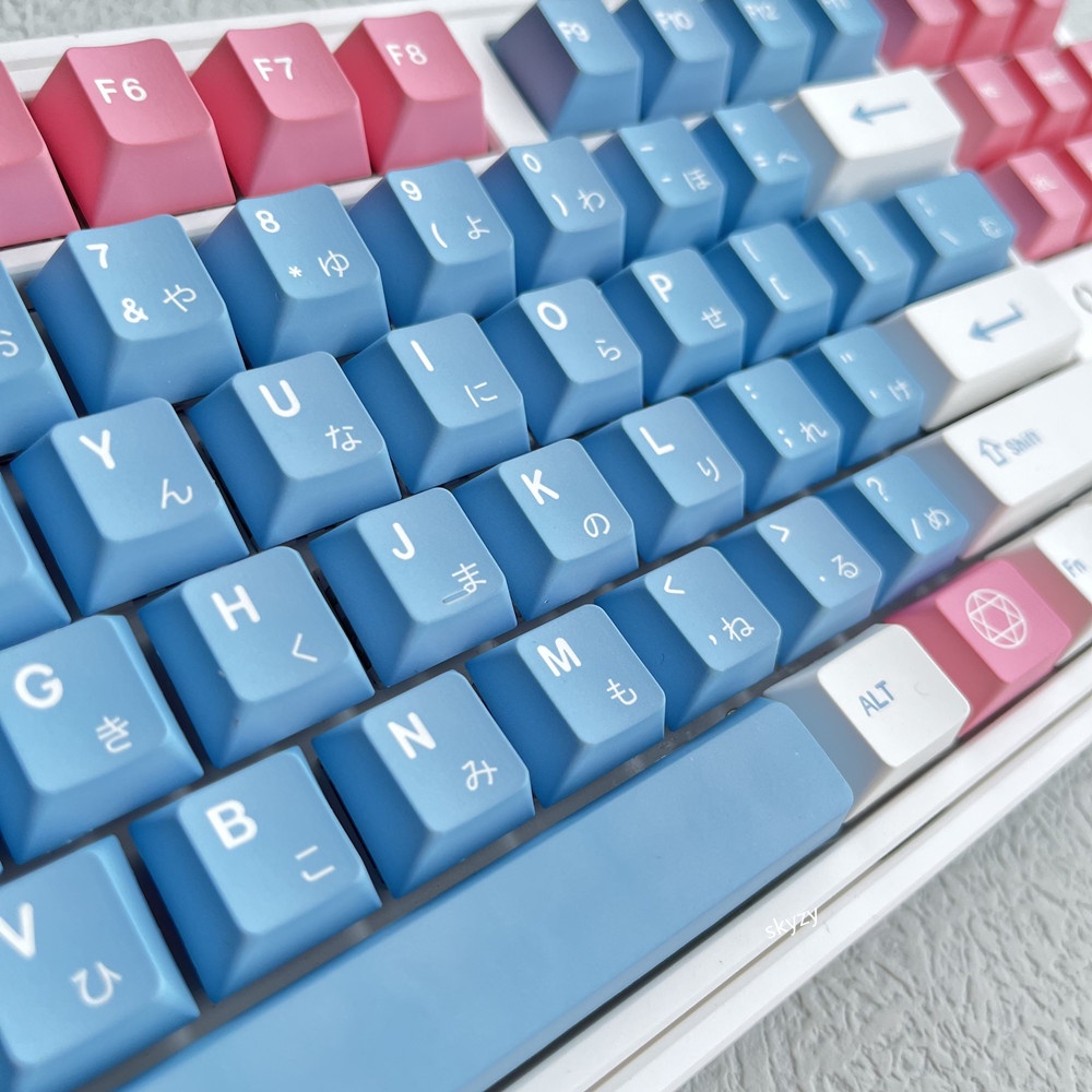 Sky City Keycaps Cherry Profile Blue Powder PBT DYE-SUB Bàn phím cơ Keycap 131 Phím