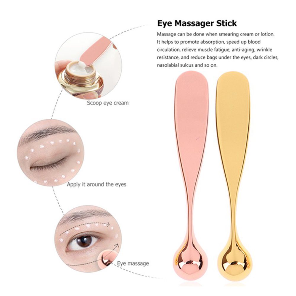 [Hàng mới về] Muỗng massage da mắt bằng hợp kim chống nếp nhăn giảm mệt mỏi hai màu tùy chọn tiện dụng