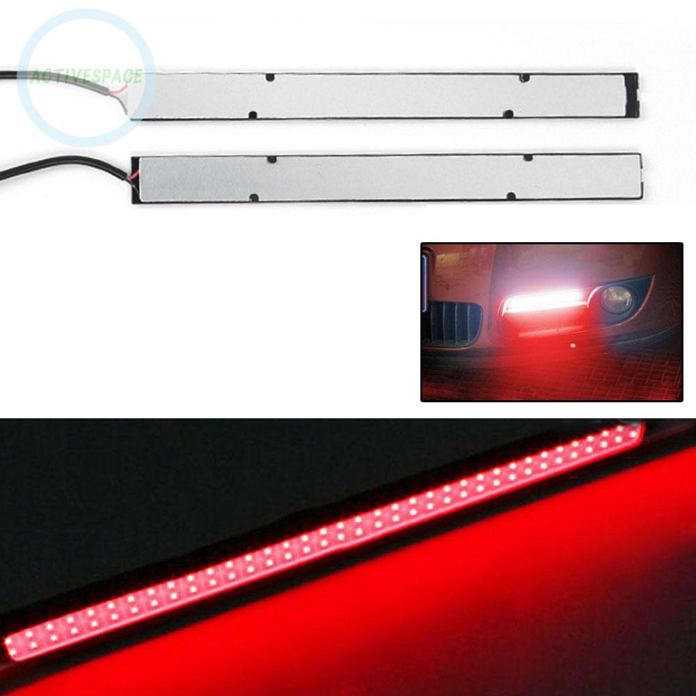 Bộ 2 dải đèn LED COB màu đỏ 12V chống thấm nước chiều dài 17cm cho xe hơi | BigBuy360 - bigbuy360.vn