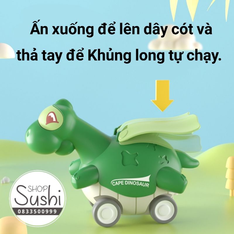 (FreeShip) Khủng long chạy cót cao cấp, ô tô đồ chơi