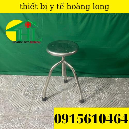 Ghế Xoay Inox 4 Chân Dùng Trong Y Tế Phòng Thí Nghiệm