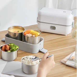 Hộp đựng cơm văn phòng hâm nóng thức ăn PP Care Japan 200W tặng kèm 4 chén - HanruiOffical