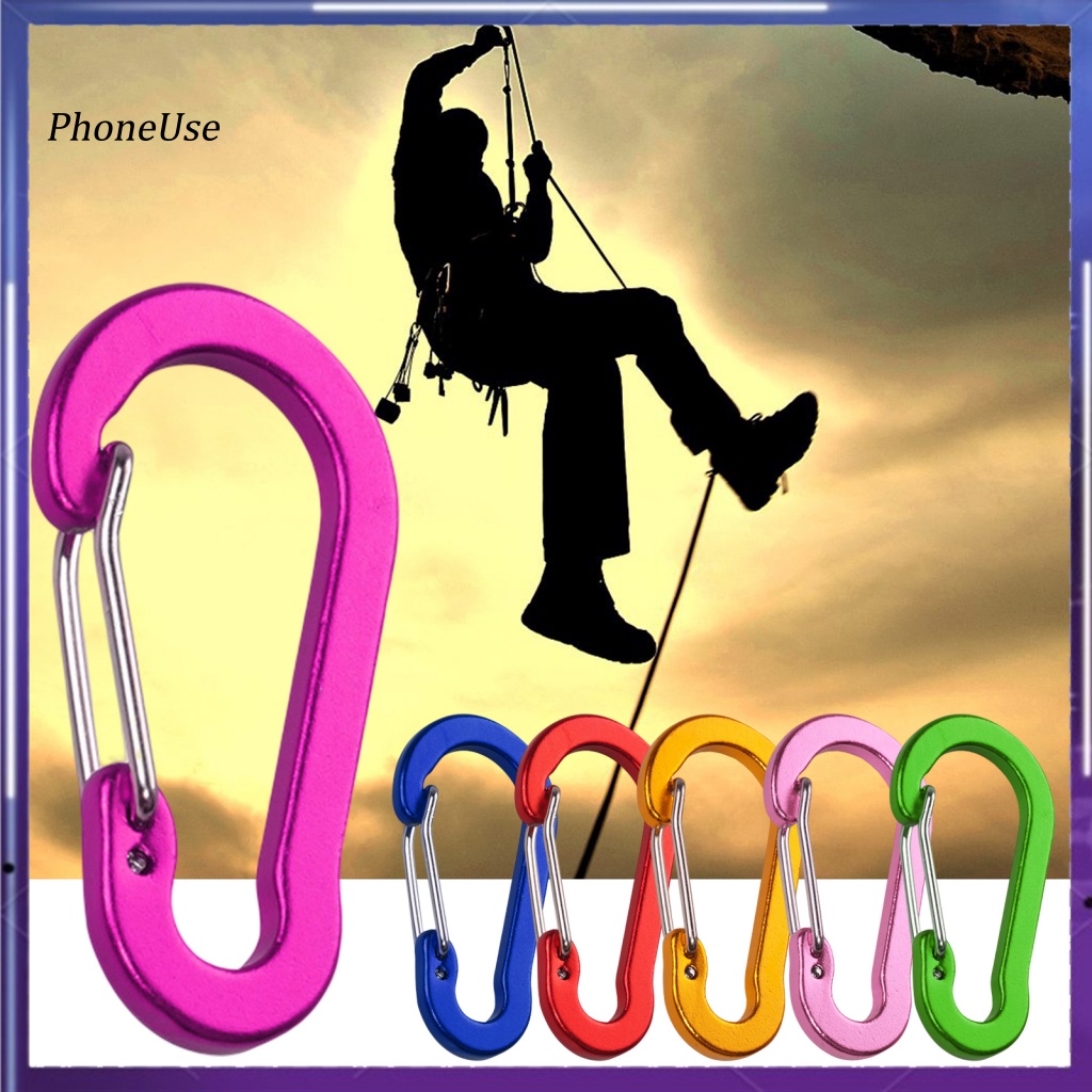 Pu Set 6 Móc Khóa Carabiner Hình Quả Bầu