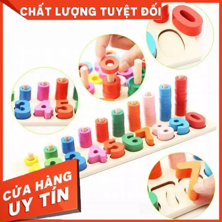 Bộ ghép toán Domino cho bé sáng tạo  Bộ Học Toán Đa Năng, Cọc Học Số Đếm Đồ Chơi Khỉ Toán Học Cân Bằng. Đồ chơi puppy up