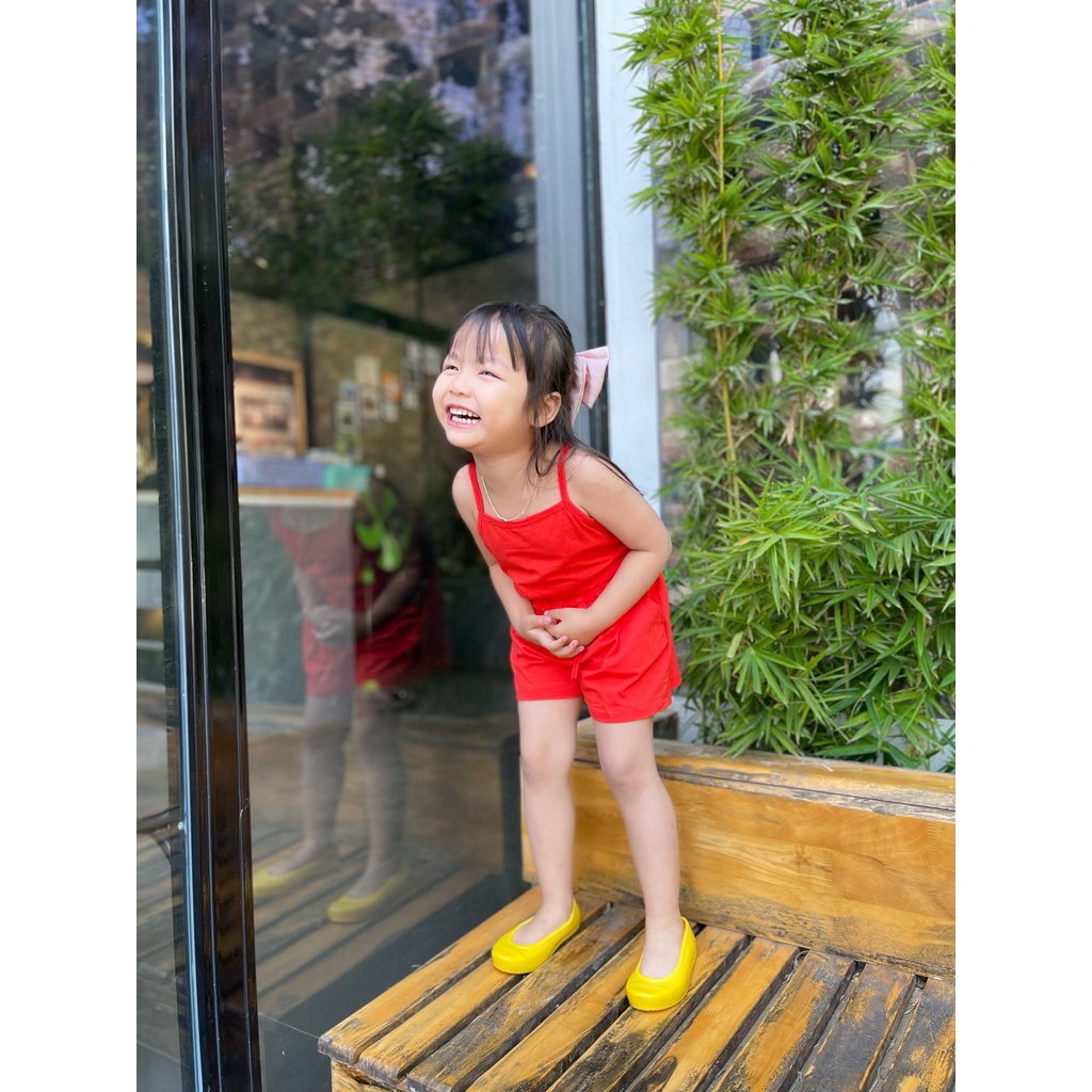 Bộ 2 Dây Cotton Xước Mềm Mại Bèo Viền Quần Dễ Thương Sofiacandy Sang Xịn Mịn Shushibaby