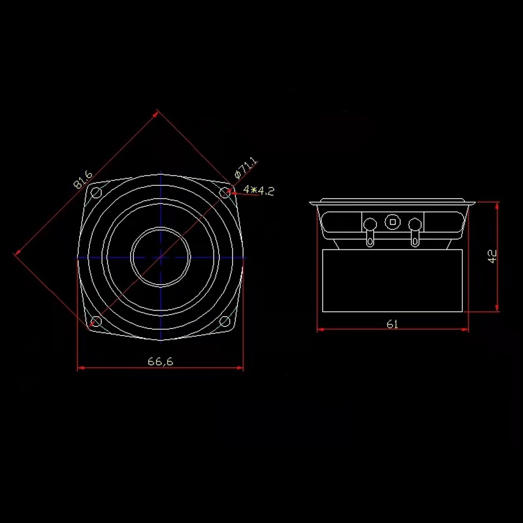 Loa khuếch đại âm thanh HIFI độ nhạy cao 15W 4 Ohm 8 Ohm 2.5 Inch
